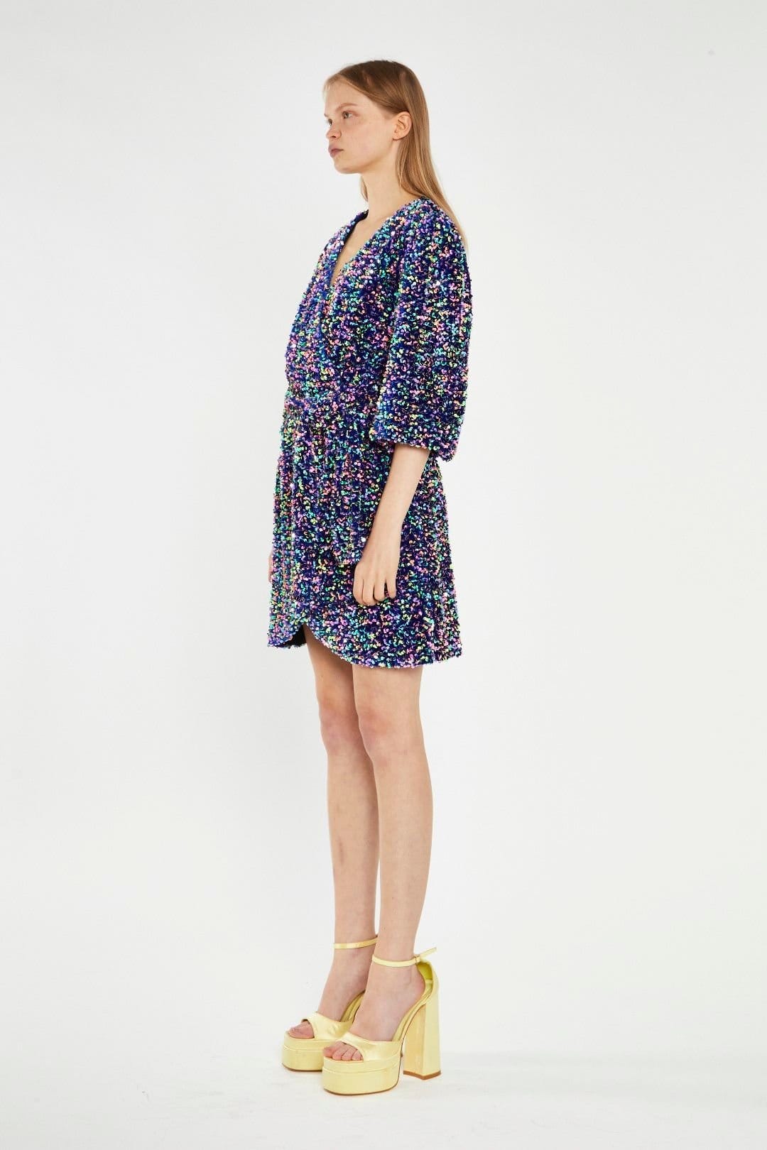 Shnoo Shnoo Women's Wrap Mini-Dress in Navy - 4