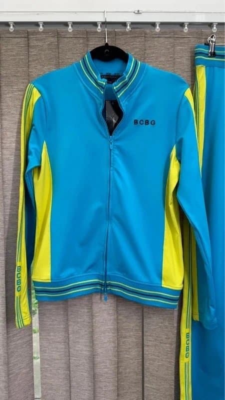 BCBGMAXAZRIA BCBG Max Azria blue tracksuit set jacket M trousers S