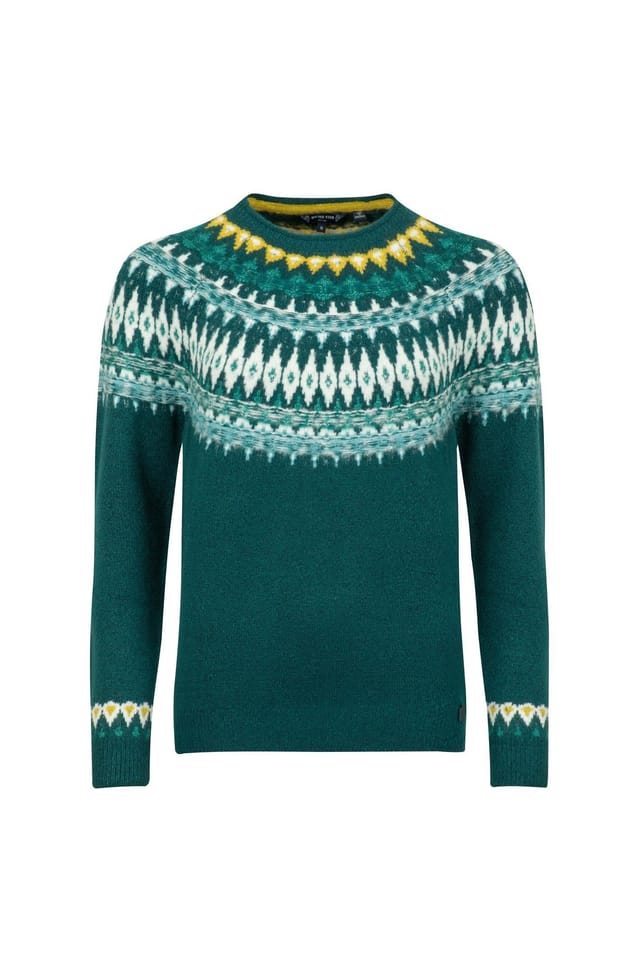 Weird Fish Weird Fish Women's Lowell Fair Isle Jumper in Teal - 2