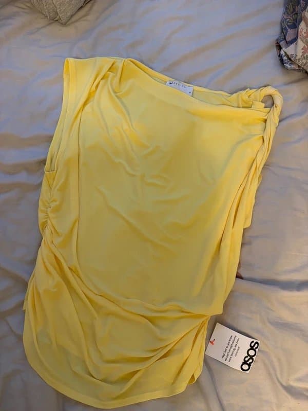 ASOS ASOS ruched yellow top