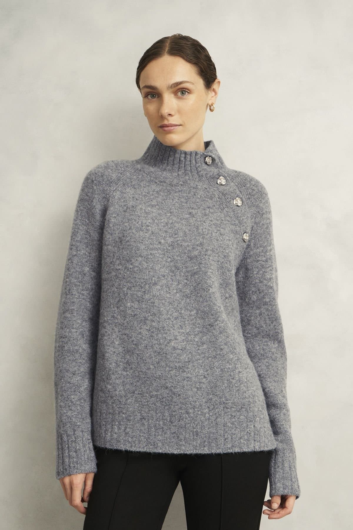 Hobbs London Hobbs London Women's Lisbeth Jumper in Mid Grey