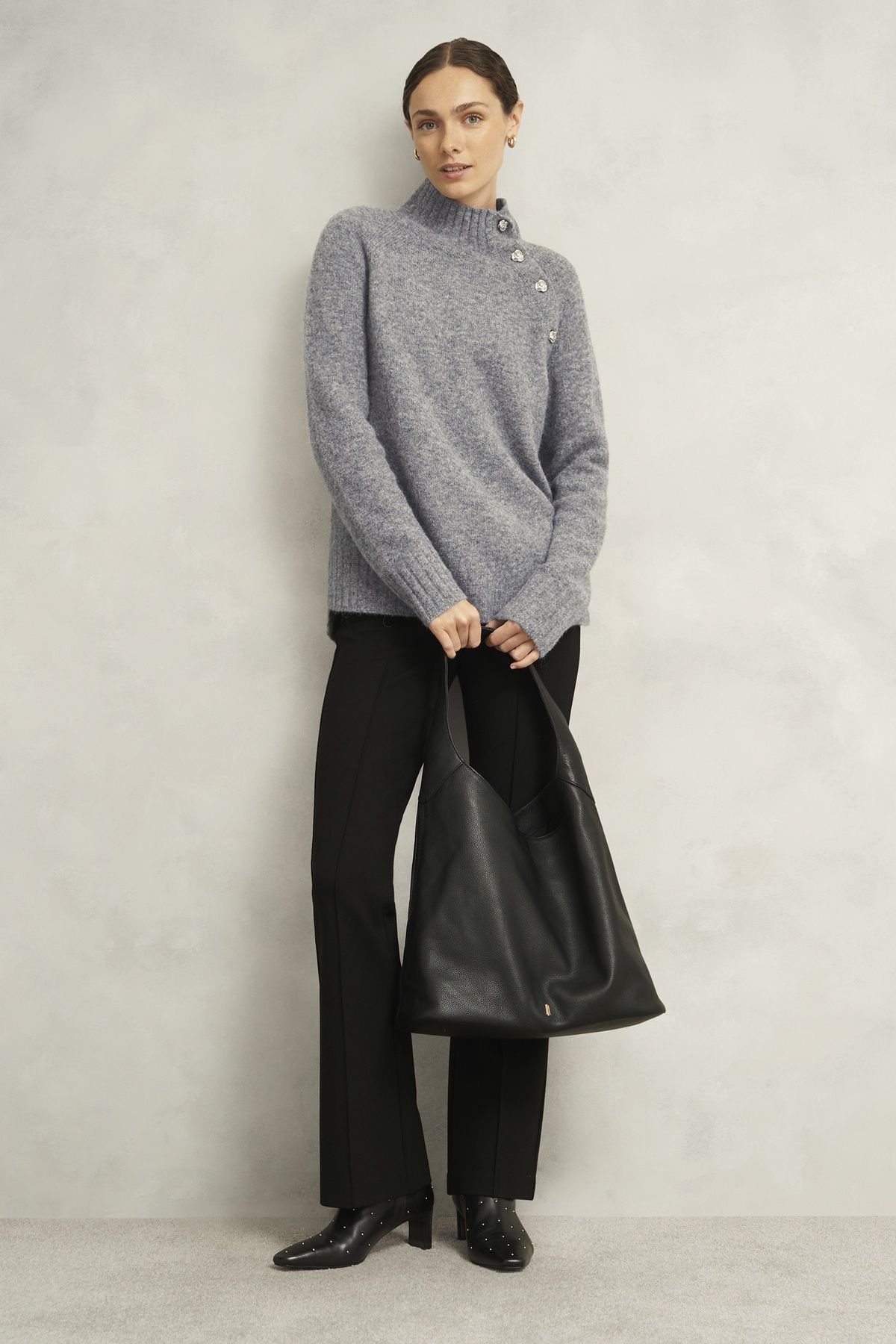 Hobbs London Hobbs London Women's Lisbeth Jumper in Mid Grey - 3