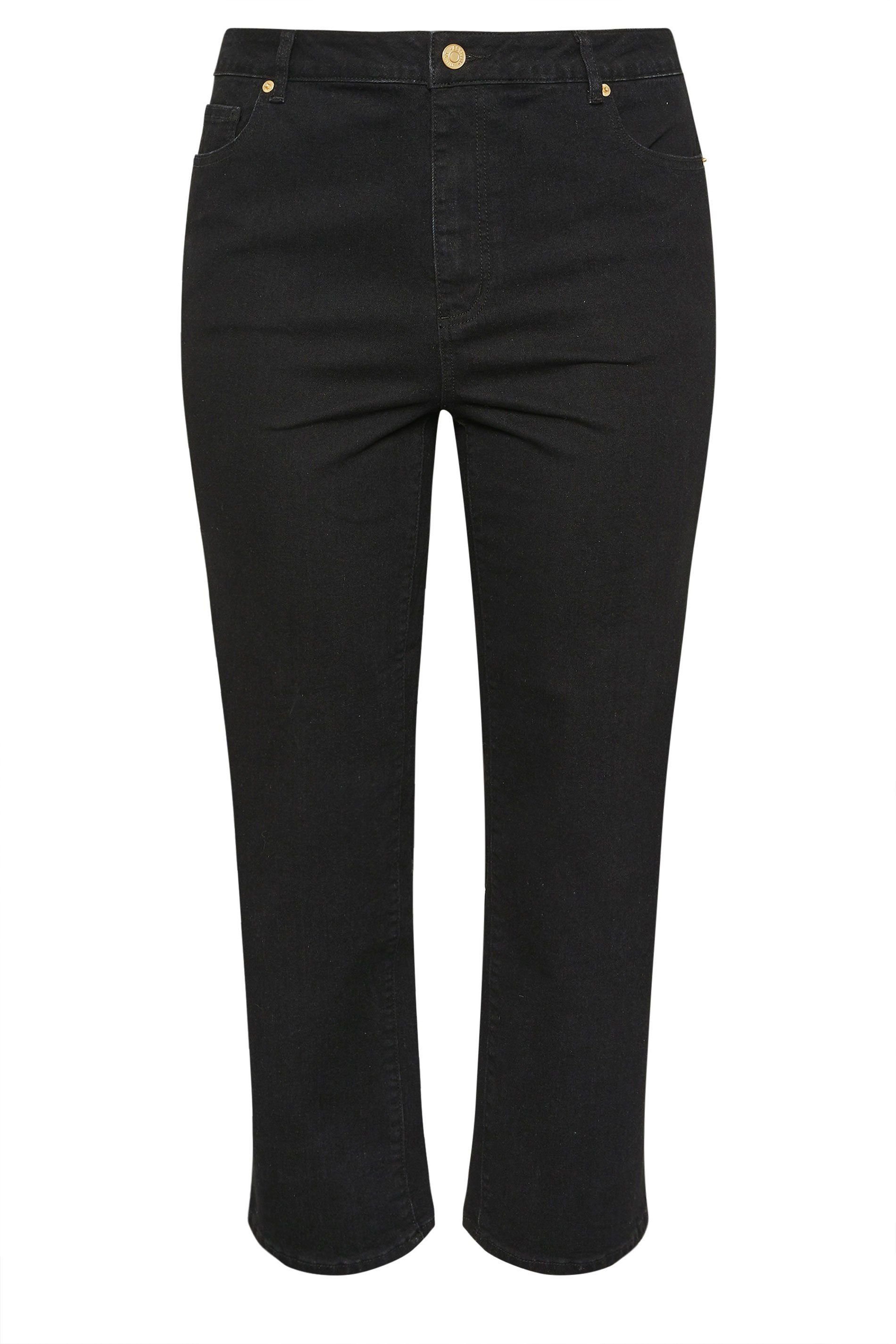 Evans Evans Women's Premium Wide Leg Jeans in Black - 2