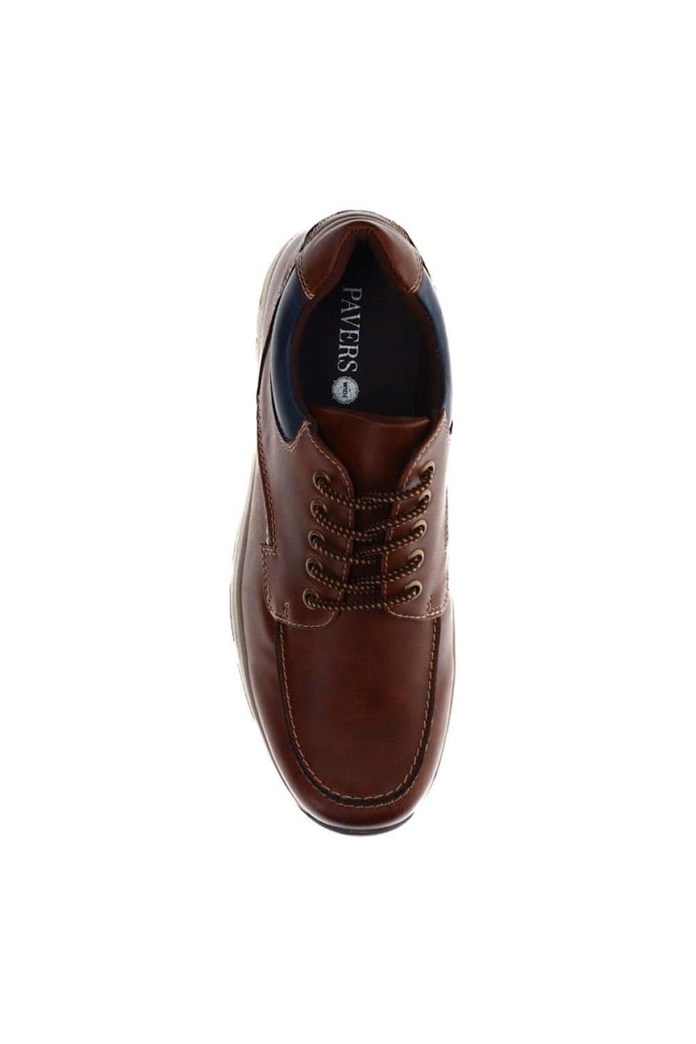 Pavers Pavers Men's Wide Fit Casual Lace Up Trainers in Brown - 4