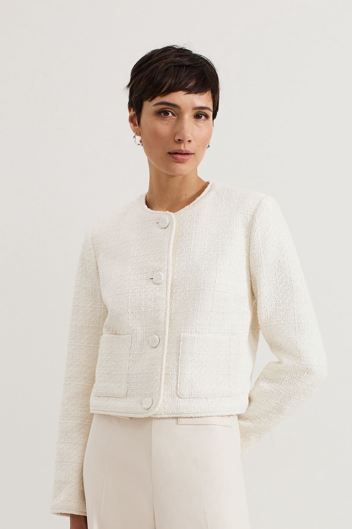 Phase Eight Phase Eight Off-White Boucle Jacket