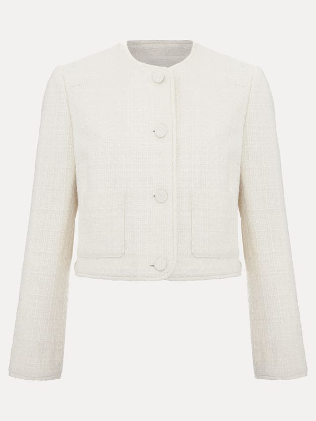 Phase Eight Phase Eight Women's Ripley Boucle Jacket in Off-White - 2