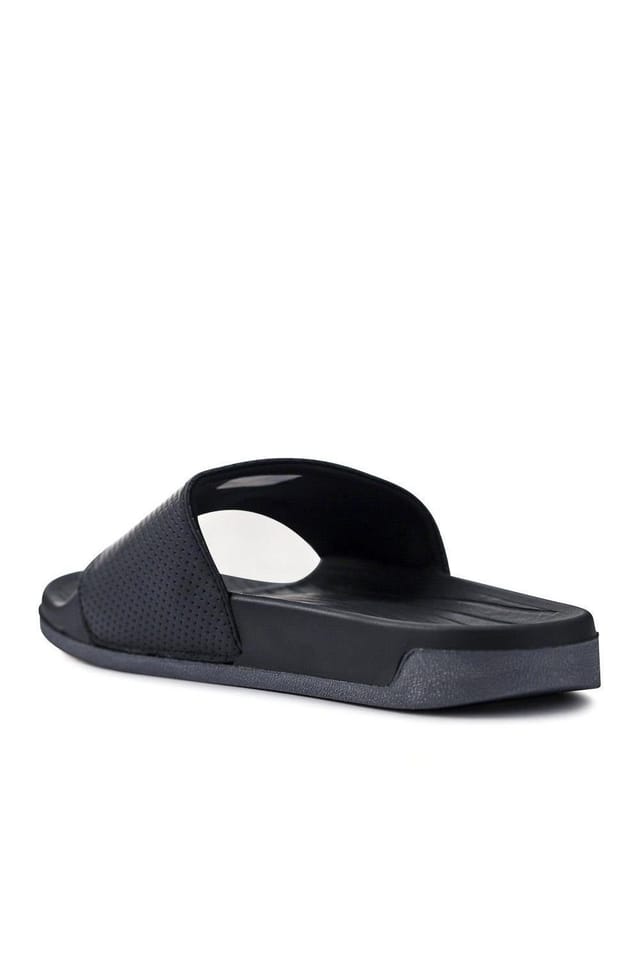 Pavers Pavers Men's Cushioned Slides in Black - 3