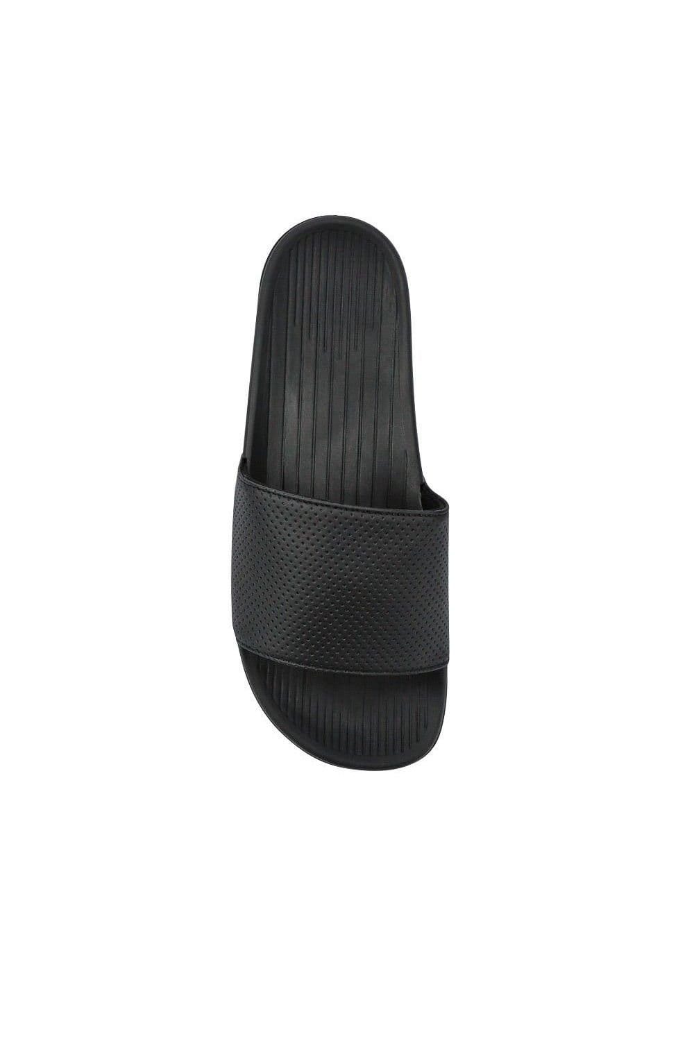 Pavers Pavers Men's Cushioned Slides in Black - 4