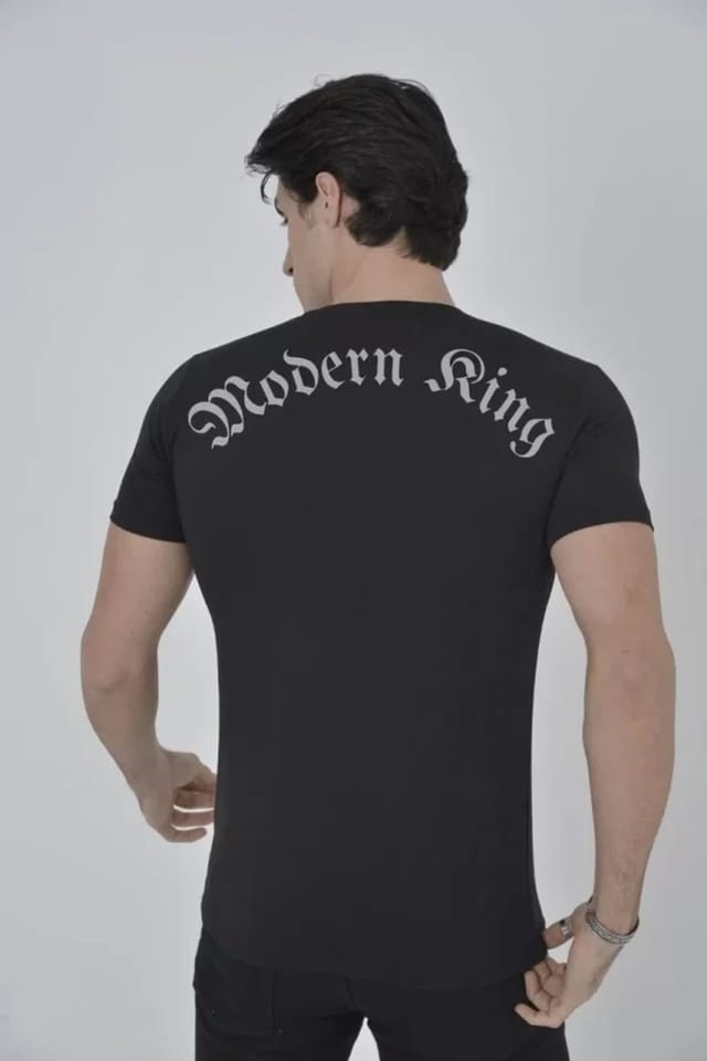 Janes Janes Men's Slim Fit Crew Neck T-Shirt in Black - 2