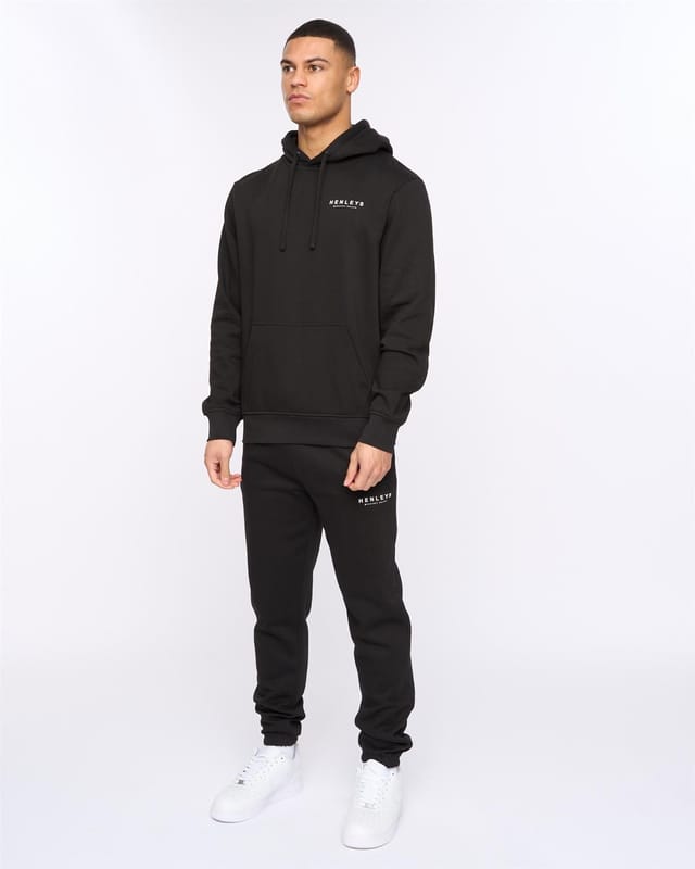Henleys Henleys Men's Henycore Men's Regular Fit Hoodie - Soft Touch Chest Print & Warm Brushed Fleece in Black - 2