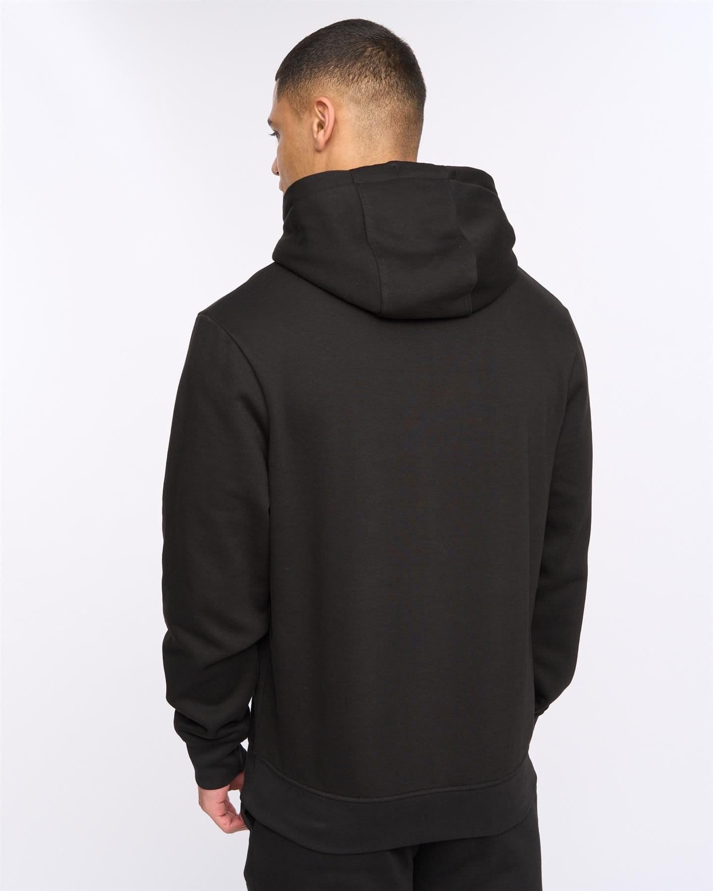 Henleys Henleys Men's Henycore Men's Regular Fit Hoodie - Soft Touch Chest Print & Warm Brushed Fleece in Black - 4