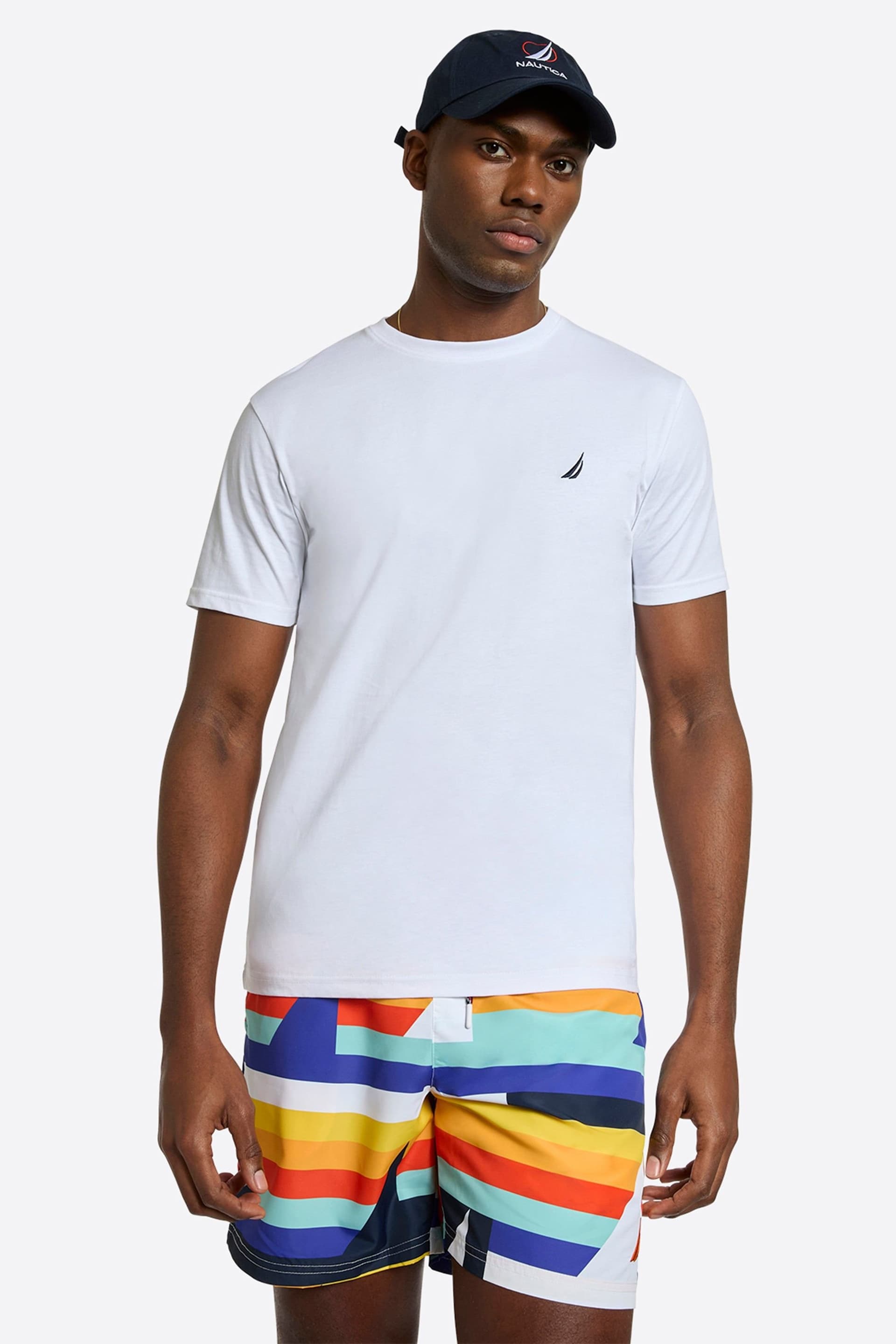 Nautica Nautica Men's White Crew Neck T-Shirt