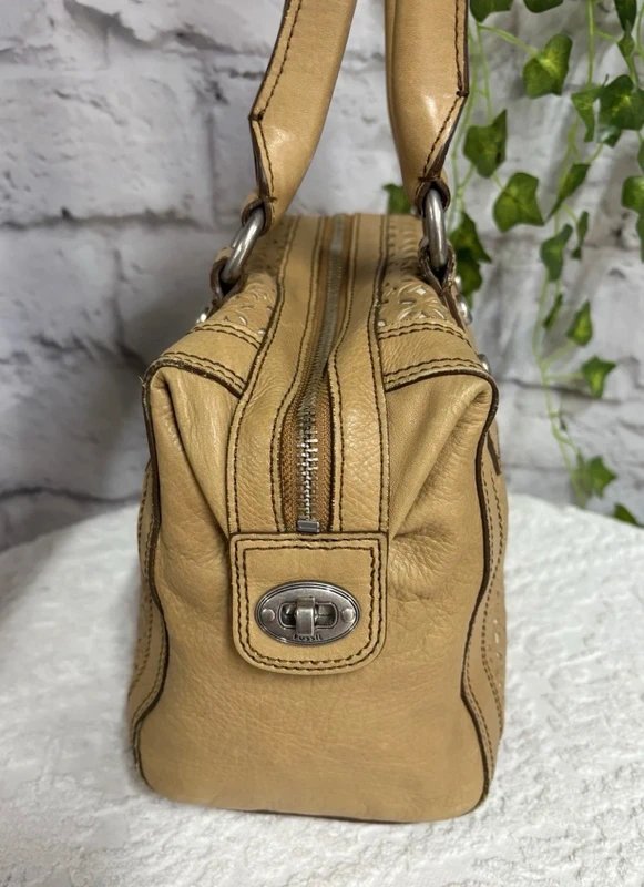 Fossil Fossil “Marlow” Ladies Medium Soft Leather Tan Shoulder Tote bag - 1