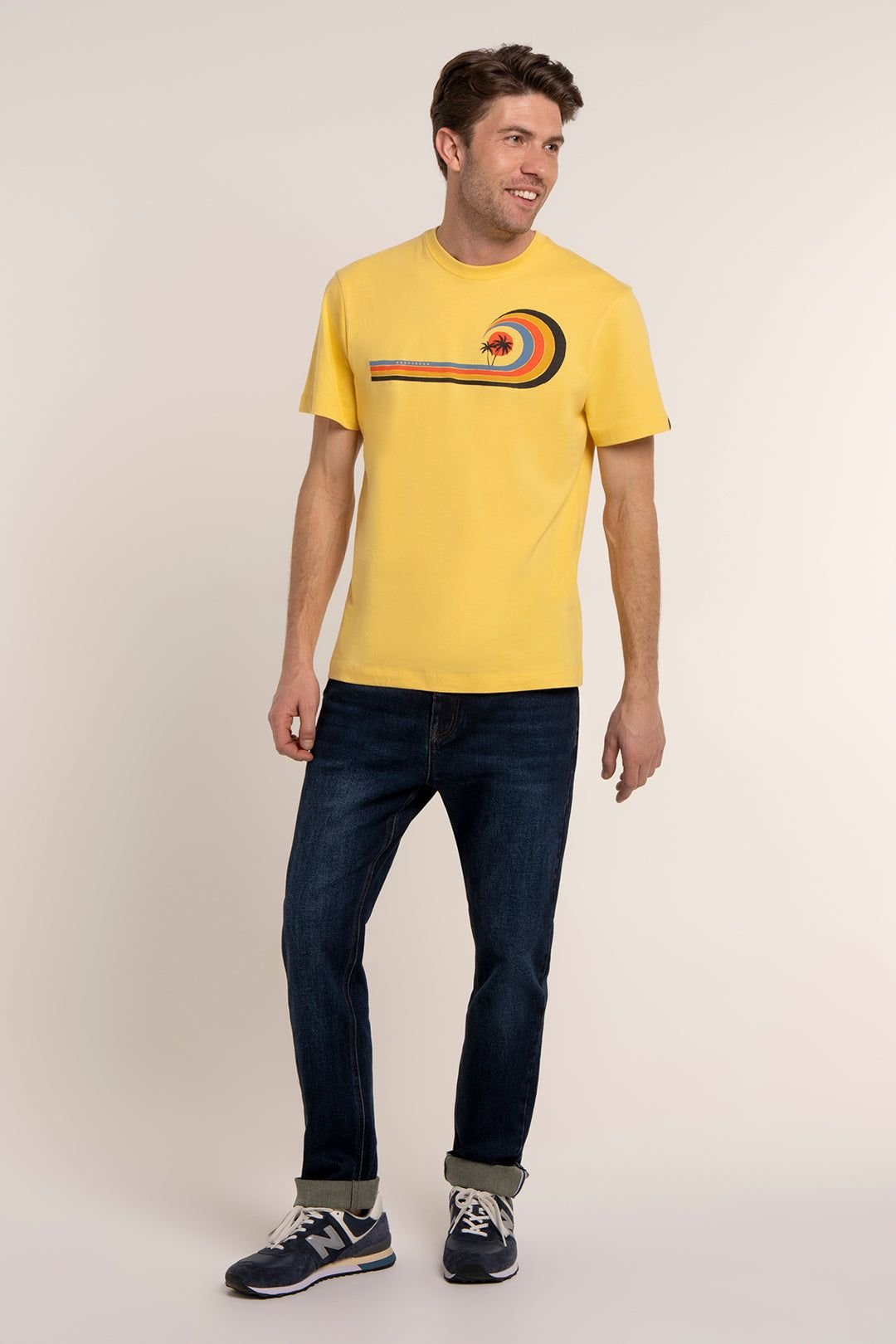 Brakeburn Brakeburn Men's PARTINGTON T-SHIRT in Yellow - 4