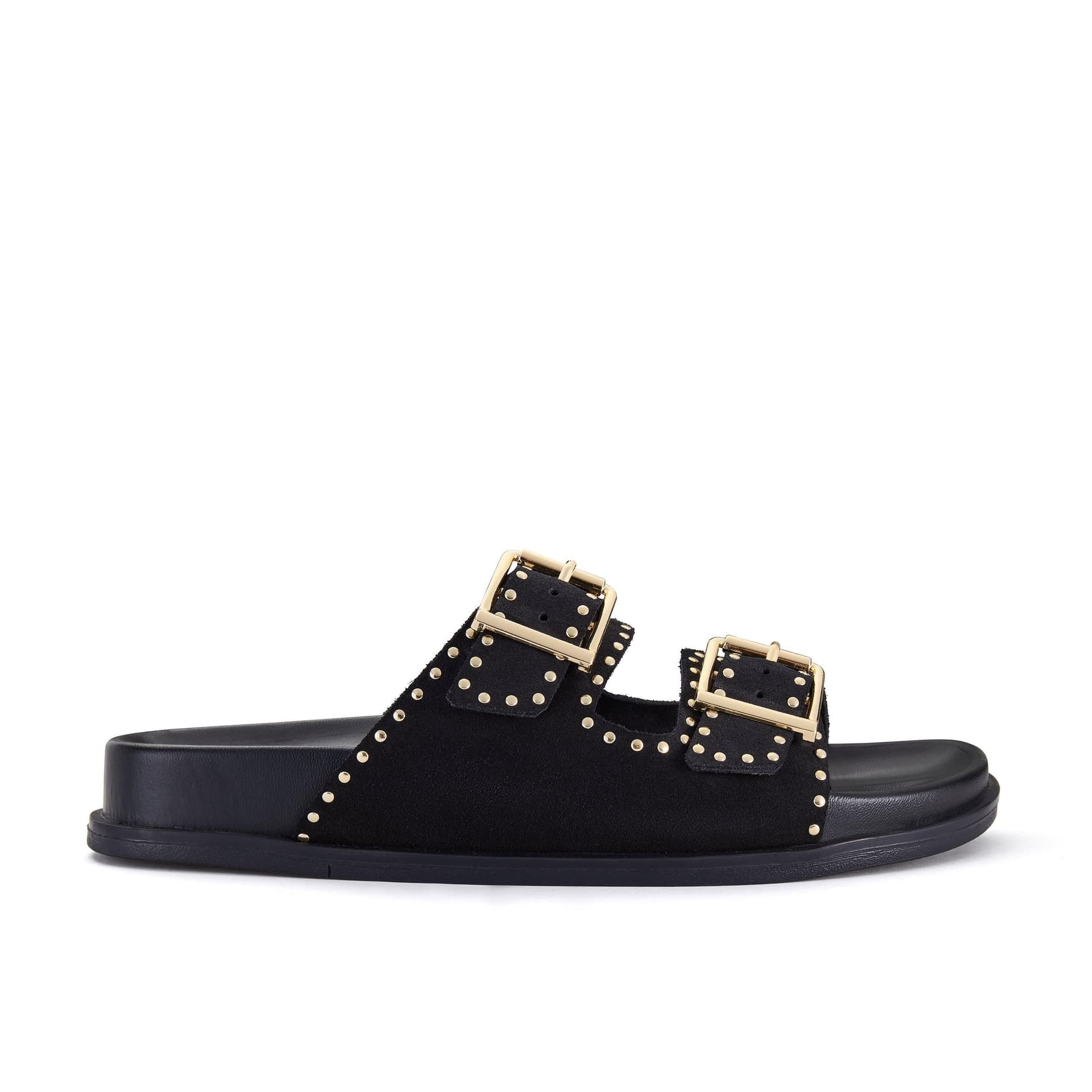 Clarks Clarks Women's Zarita Stud Black Suede Sandals