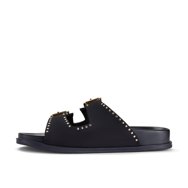 Clarks Clarks Women's Zarita Stud Black Suede Flat Sandals - 2