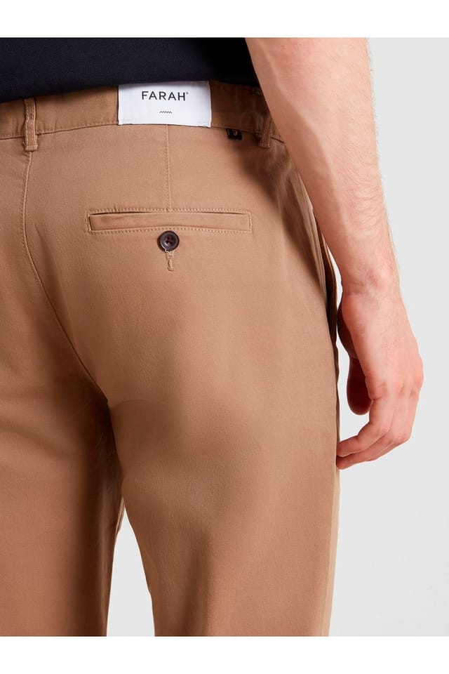 Debenhams Debenhams Men's Elm Stretch Chino Trousers in Beige - 3