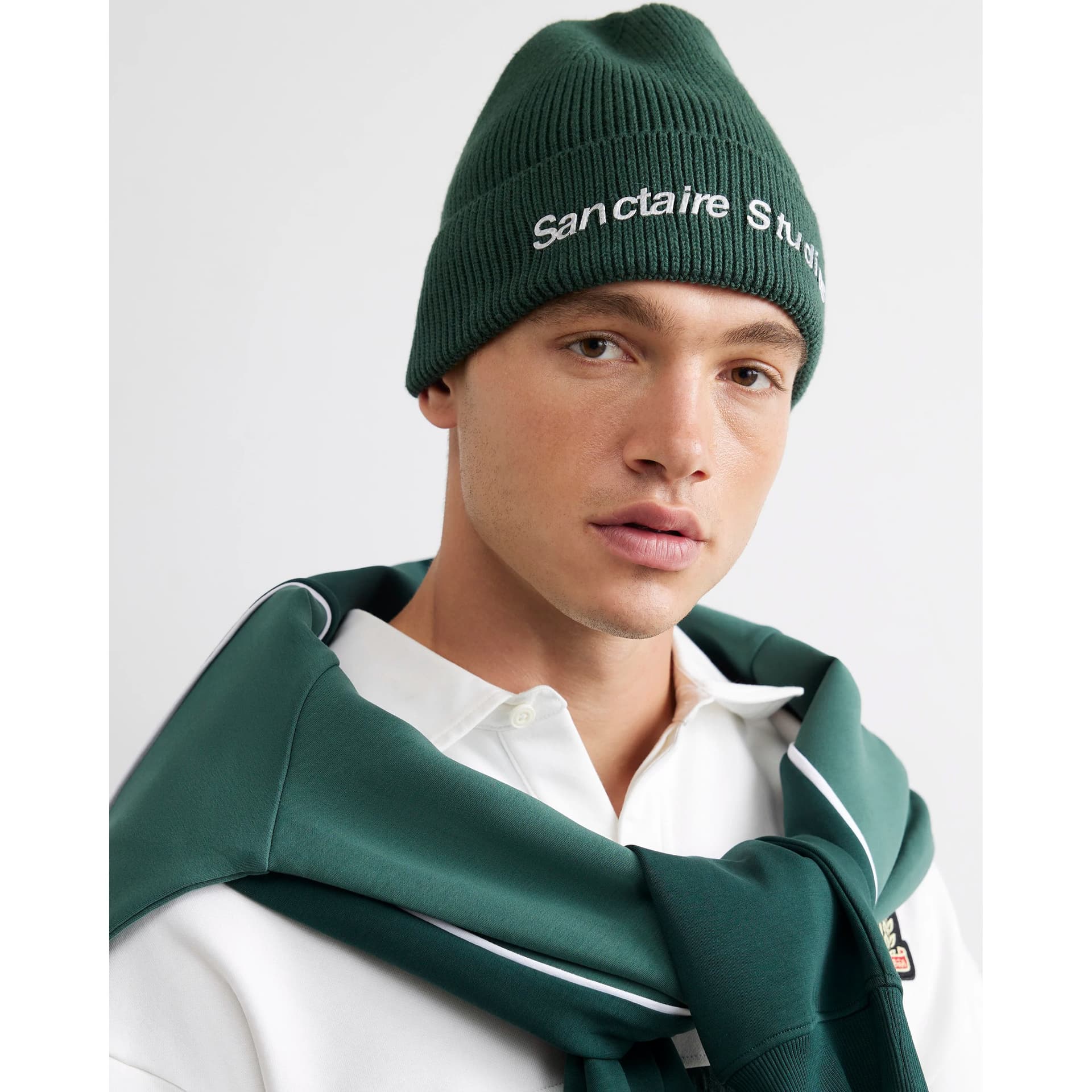 River Island Mens River Island Green Sanctaire Studios Beanie Hat