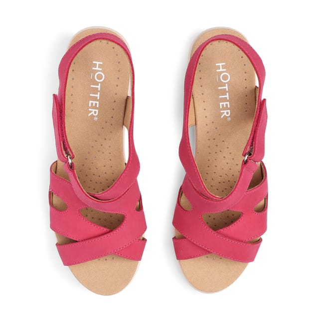 Hotter Hotter Women's 'Eliana' Sandals in Bright Pink - 3