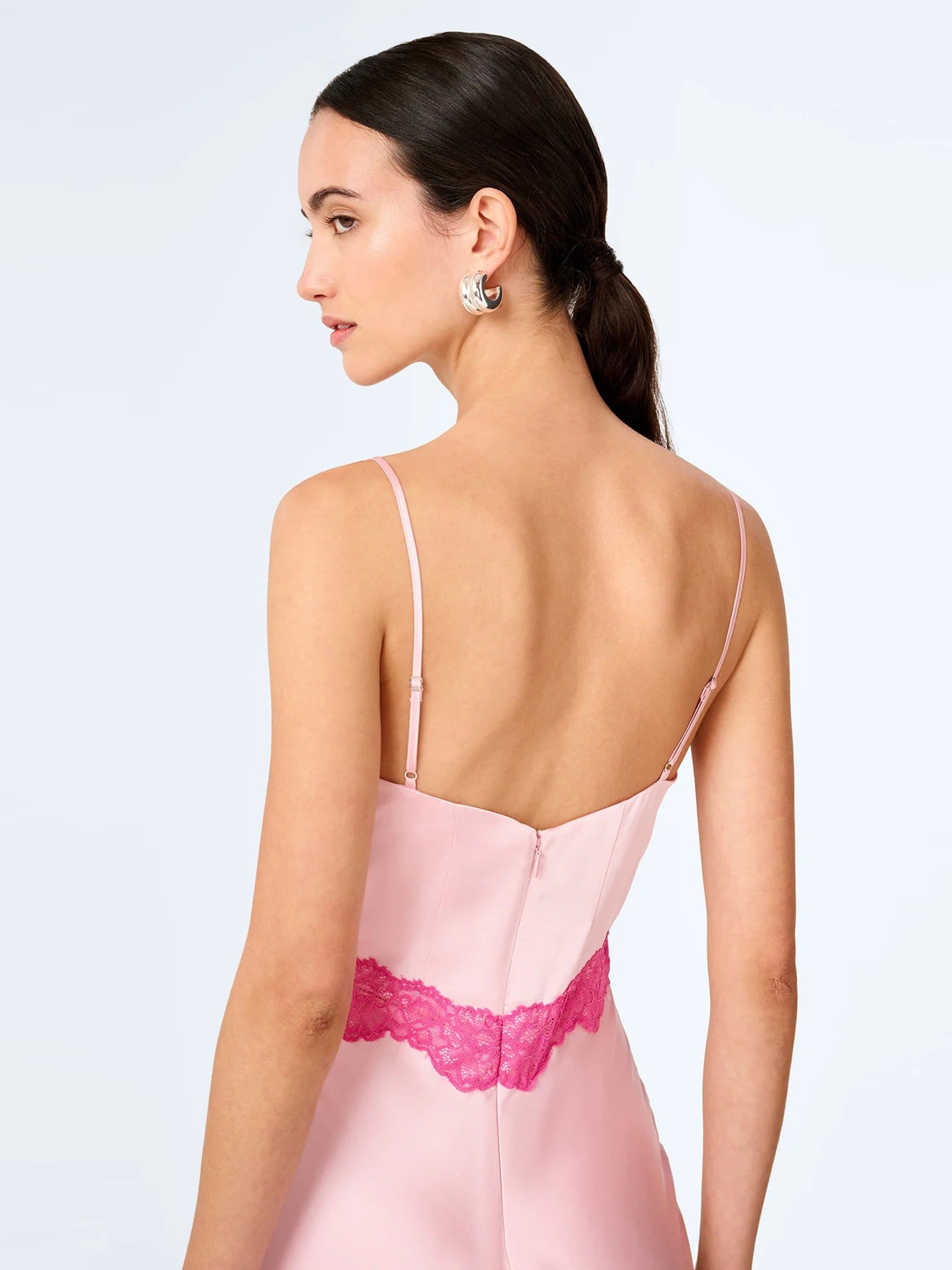OMNES Drew Maxi Dress in Veiled Pink/Pink Yarrow Lace - 4
