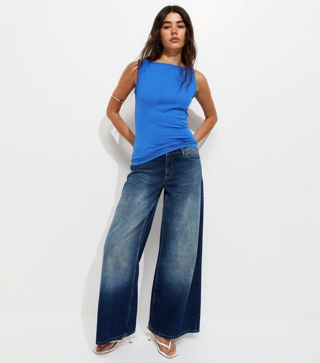 New Look Women's Bright Blue Slash Neck Vest Top New Look - 3