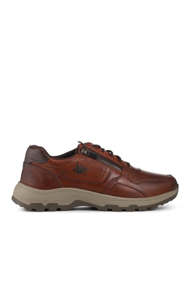 Easyfit Easyfit Men's Extra Wide Zip & Lace Casual Shoes in Brown - 2