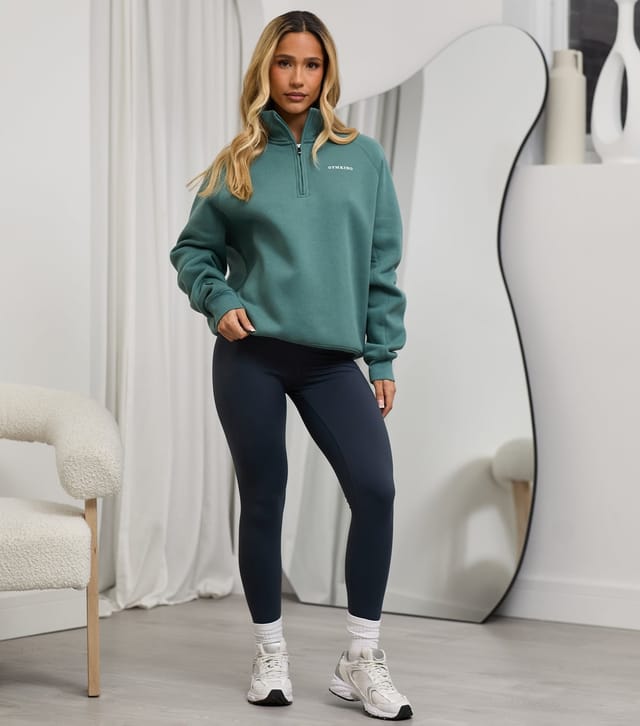 Gym King Women's 365 Green Raglan Sleeve Funnel Neck Top Gym King New Look - 2