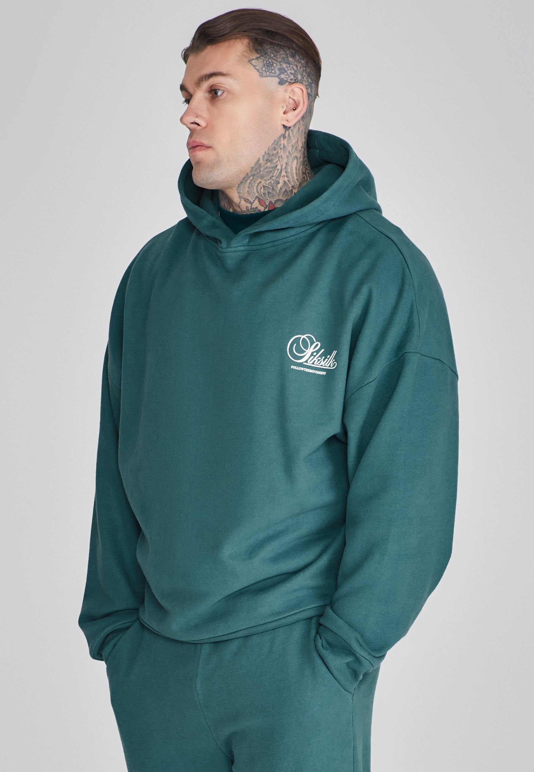 SikSilk SikSilk Men's Graphic Hoodie in Green - 2