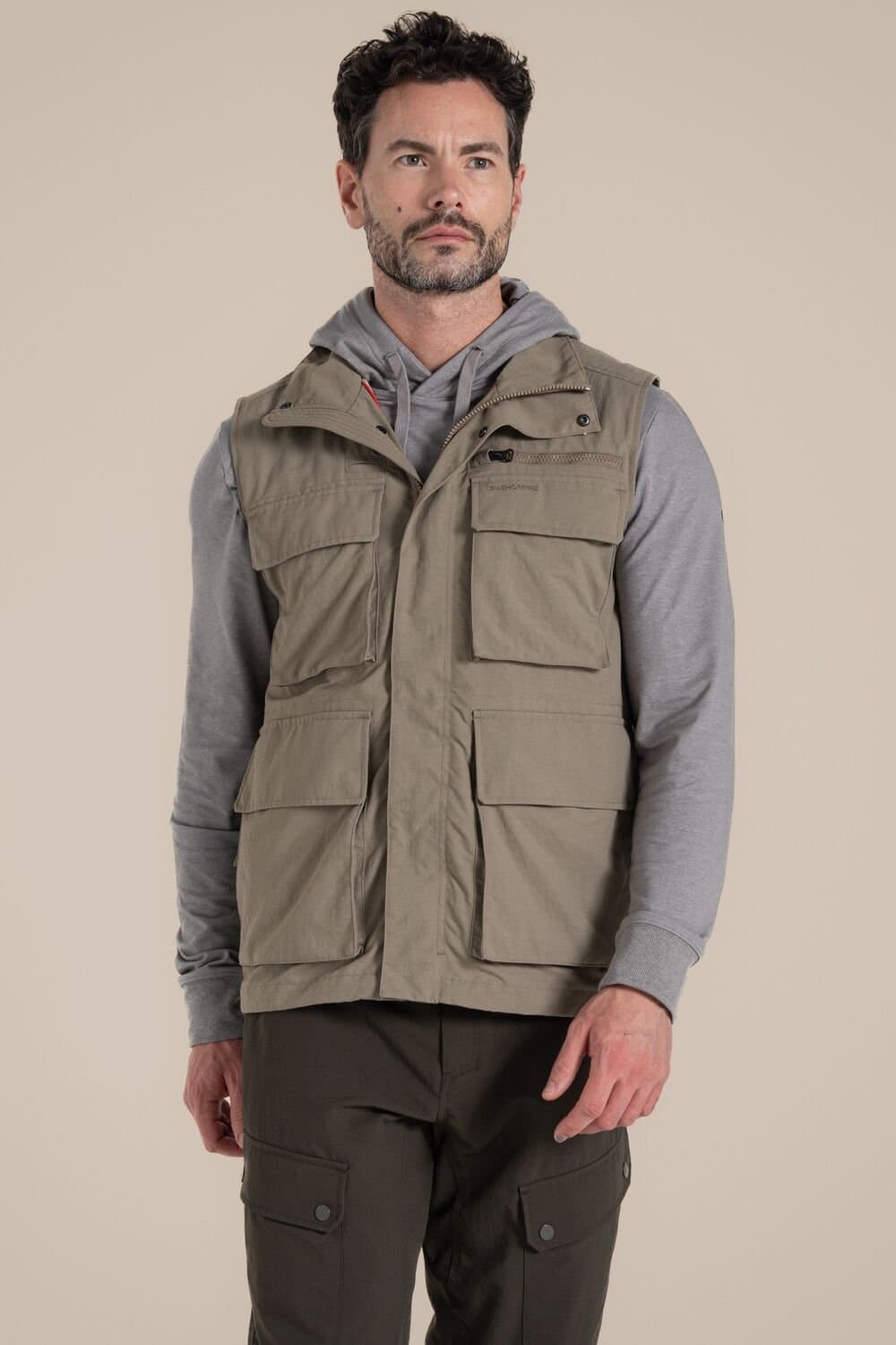 Craghoppers Craghoppers Men's NosiLife Adventure Insect-Repellent Gilet Bodywarmer in Beige