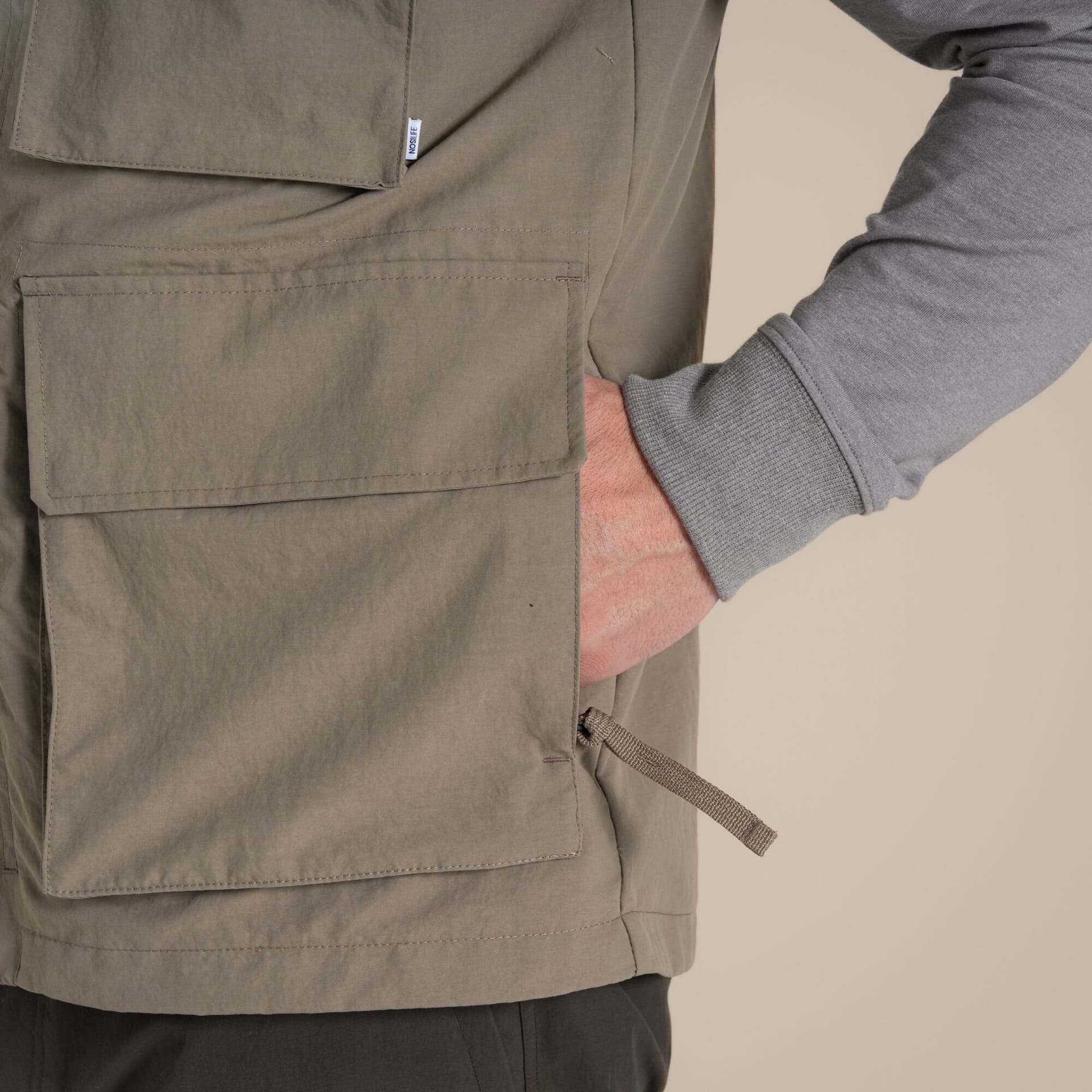 Craghoppers Craghoppers Men's NosiLife Adventure Insect-Repellent Gilet Bodywarmer in Beige - 4