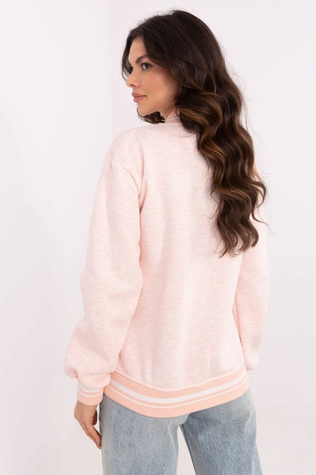 Love Lace Love Lace Women's Cotton Polyester Bomber Jacket with Patches in Pink - 2