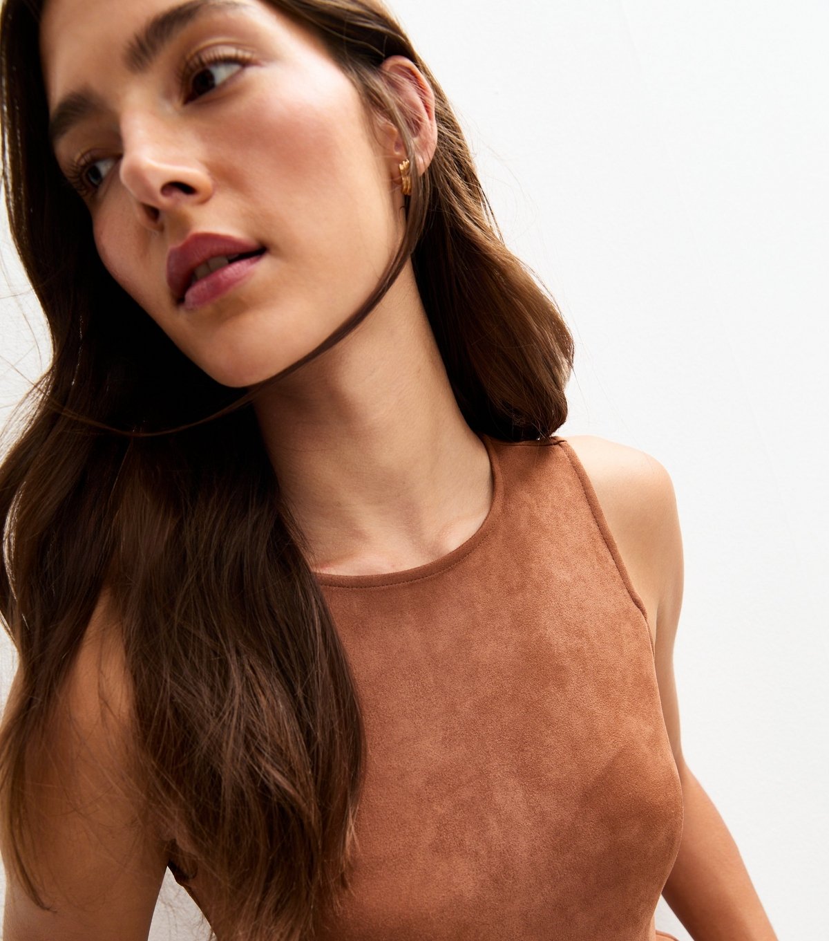 New Look Women's Tan Faux Suede Belted Mini Dress New Look - 2