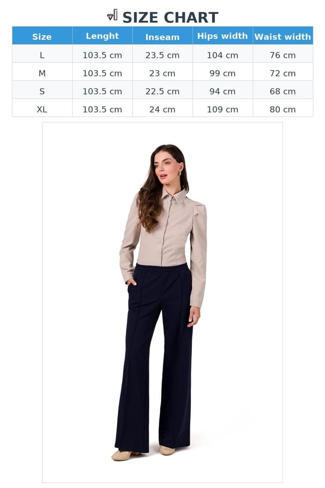 Love Lace Love Lace Women's Cotton Sweatshirt Knit Wide Leg Trousers in Blue - 3