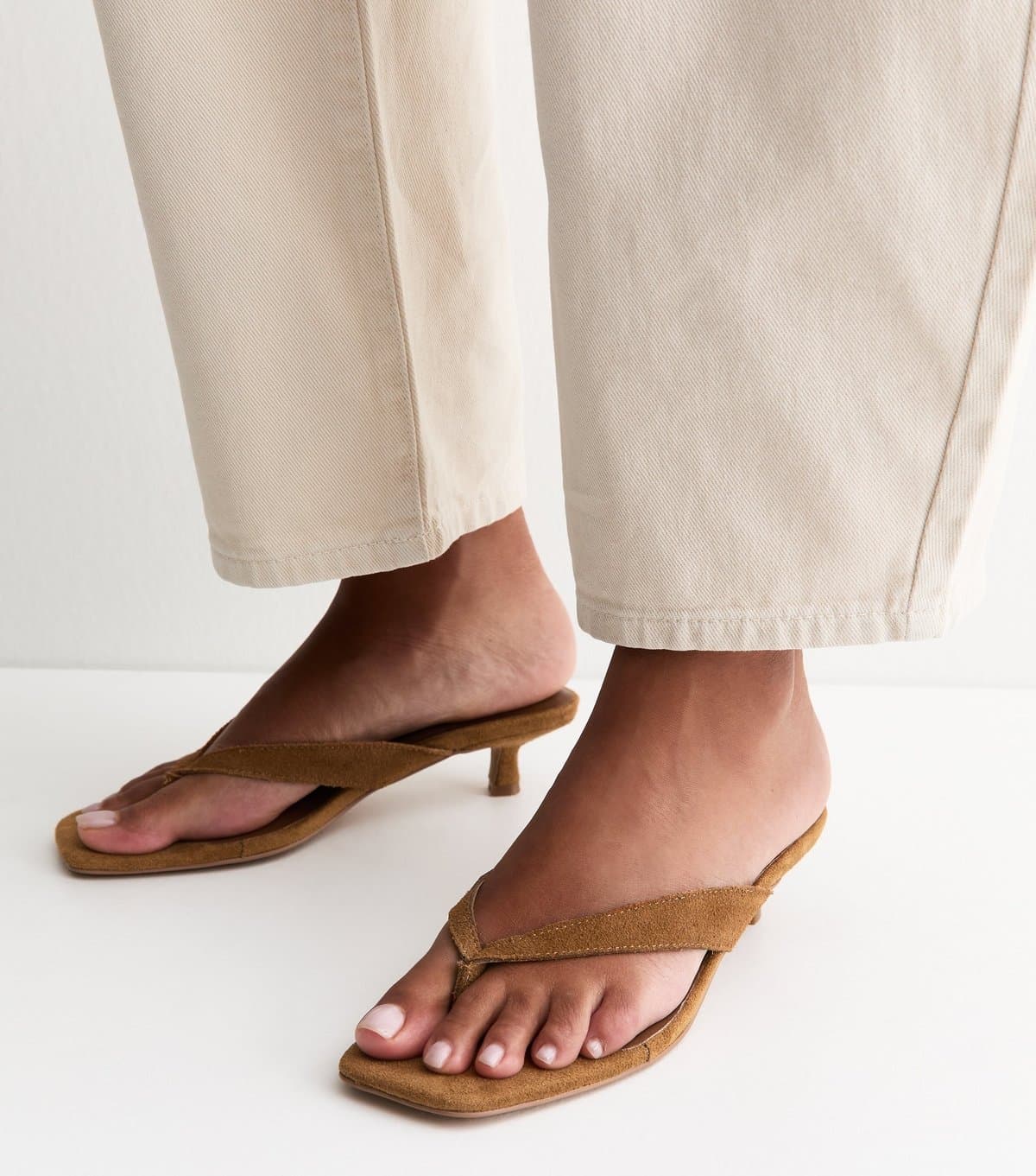 New Look New Look Tan Suede Kitten Heel Mules
