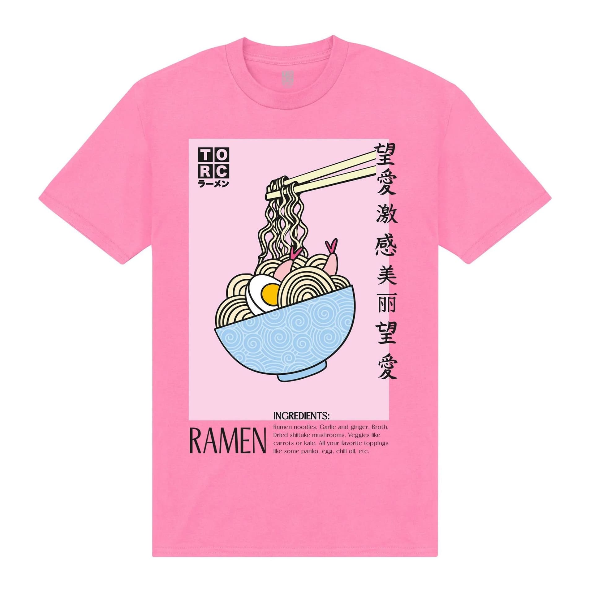 TORC TORC Men's Ramen Ingredients T-Shirt in Pink