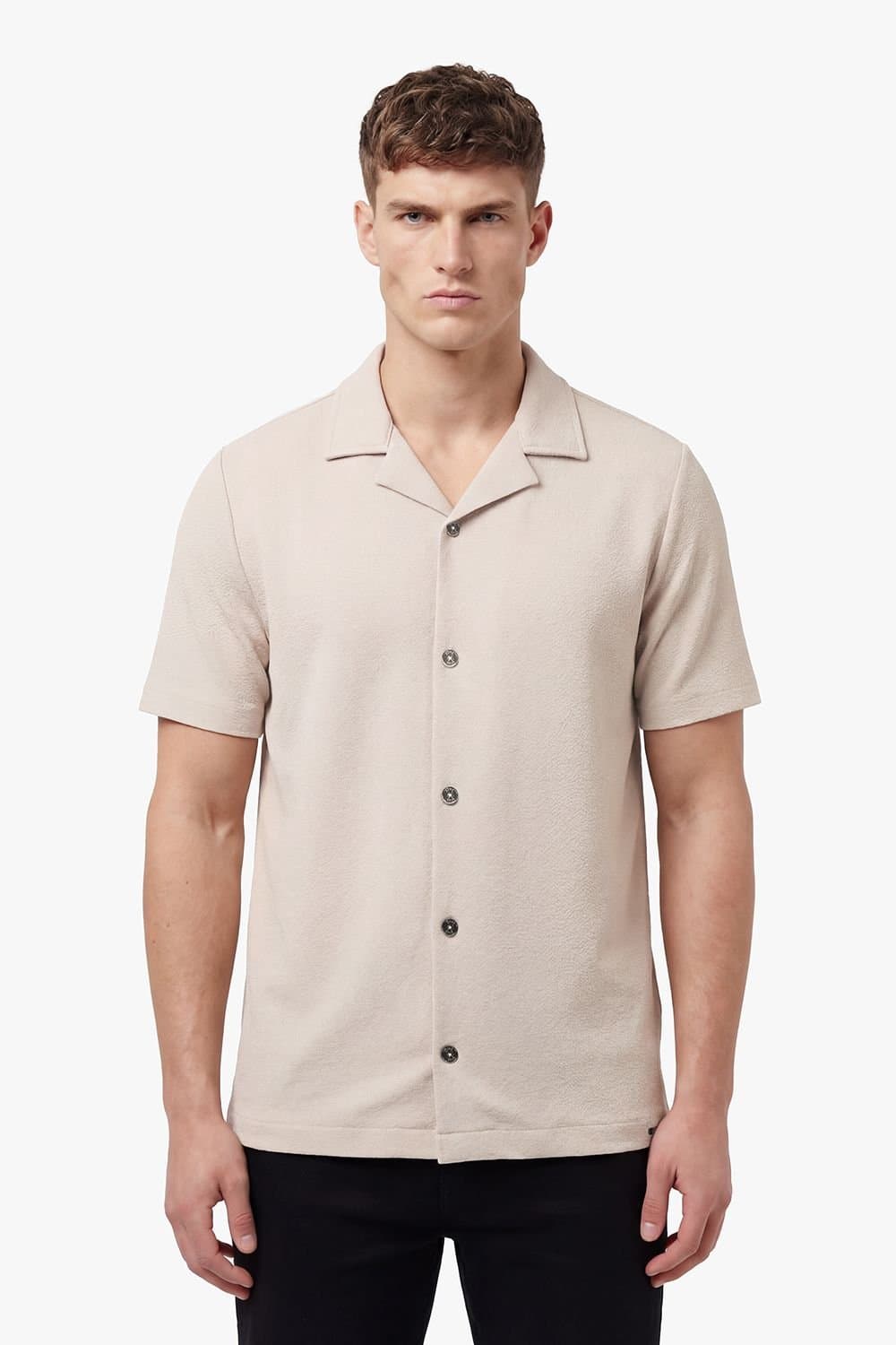 Luke 1977 Luke 1977 Men's Kawa Beach Crinkle Shirt in Stone