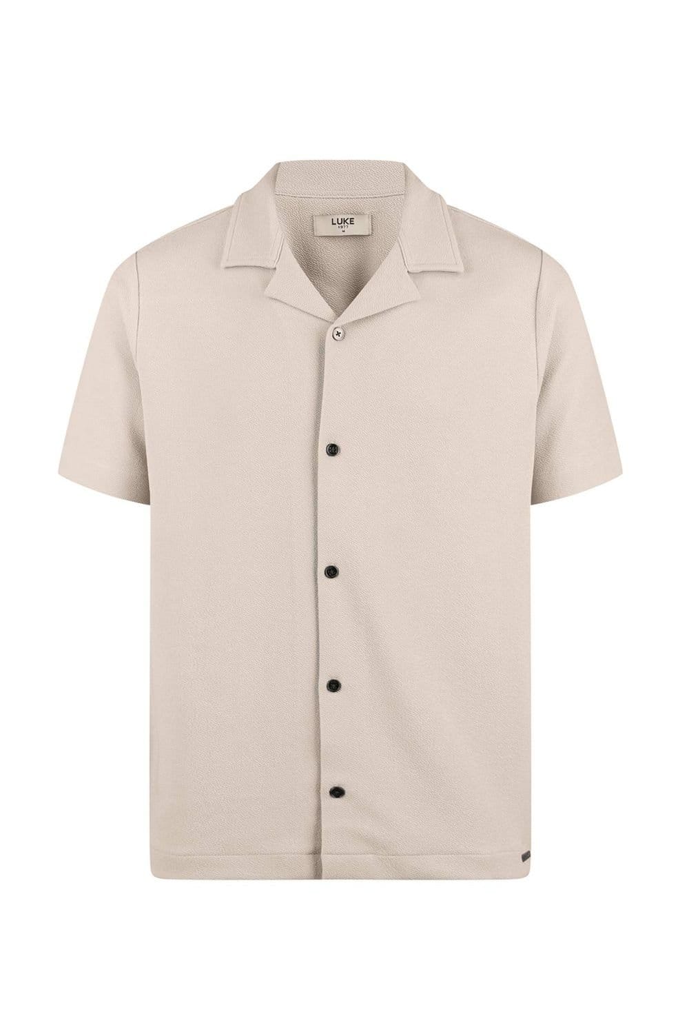 Luke 1977 Luke 1977 Men's Kawa Beach Crinkle Shirt in Stone - 4