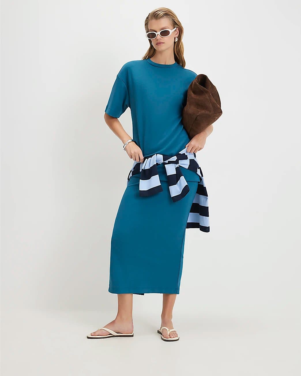 River Island River Island Womens Blue Premium Maxi Skirt