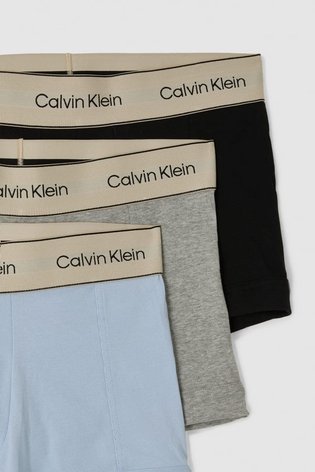 Calvin Klein Calvin Klein Men's Signature 3 Pack Cotton Trunks - Grey Black White - 2