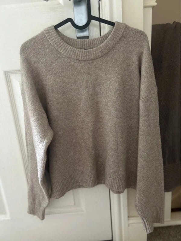 New Look Beige Knitted Sweatshirt