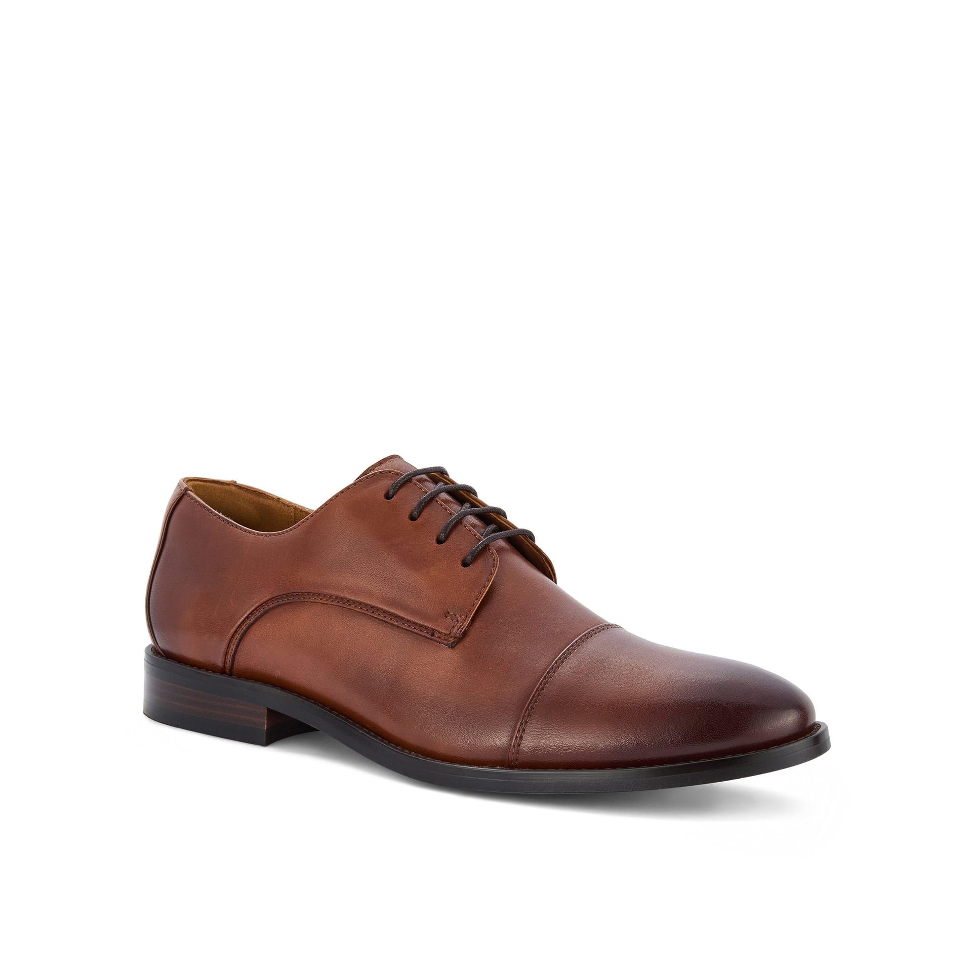Clarks Clarks Men's Banstead Cap Tan Leather Derby Shoes, Lace Up in Brown - 4