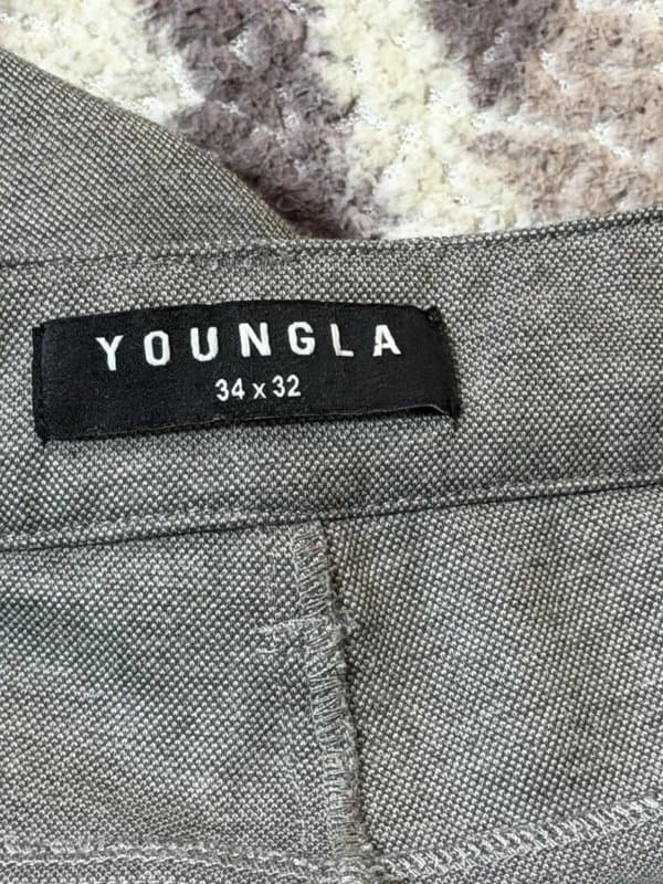 YoungLA YoungLA (614) Dapper Dress Pants Men’s Size 34x32 Color Light Grey Nice Clean