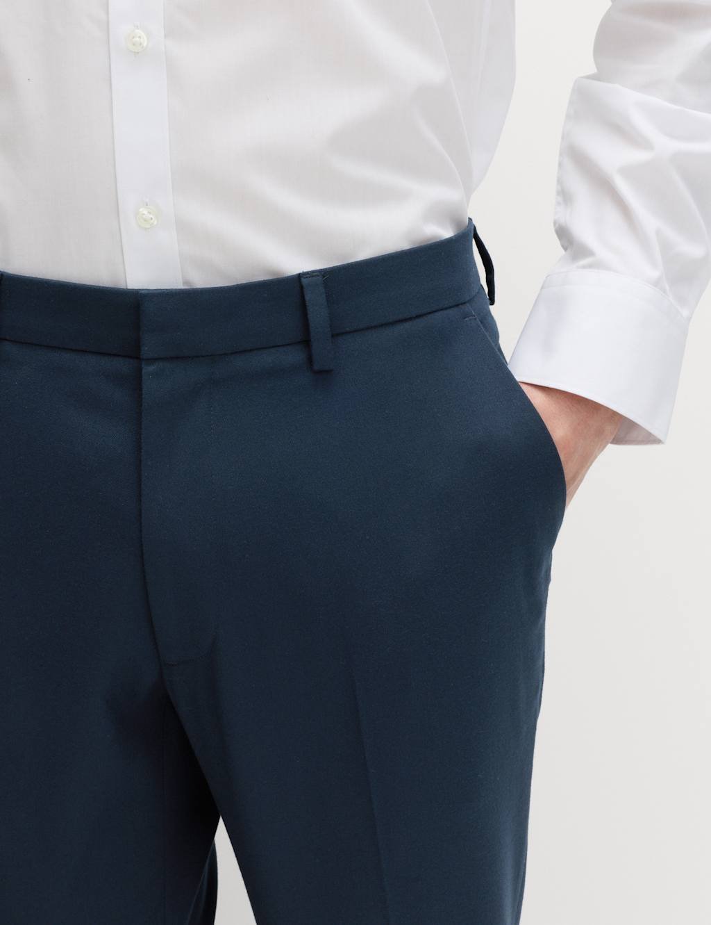 Marks & Spencer M&S Skinny Fit Smart Stretch Trousers Navy - 3