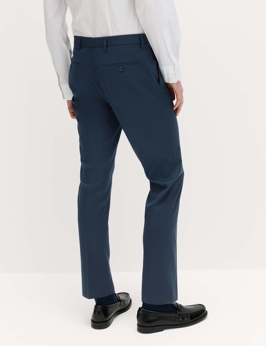 Marks & Spencer M&S Skinny Fit Smart Stretch Trousers Navy - 4
