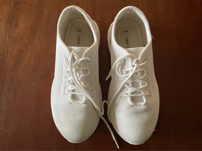 New Look White lace up casual shoes
