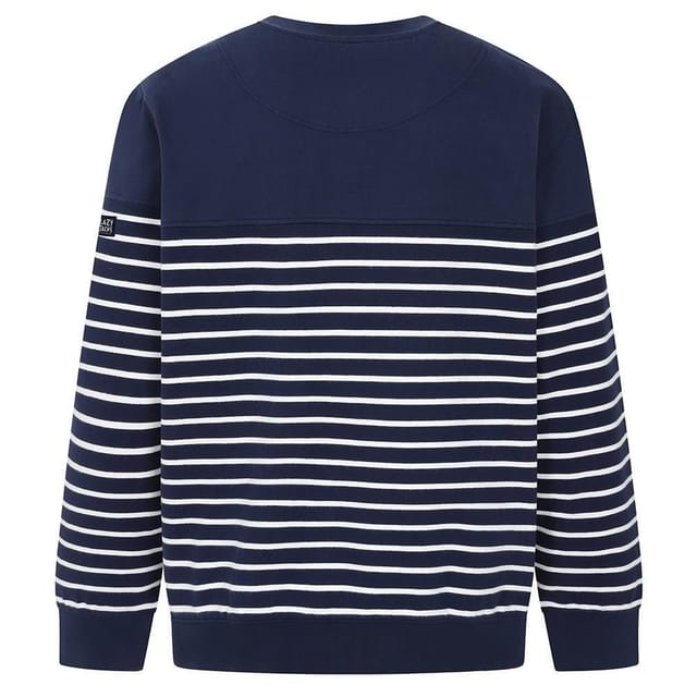 Lazy Jacks Lazy Jacks Women's Striped Sweatshirt in Dark Blue - 3