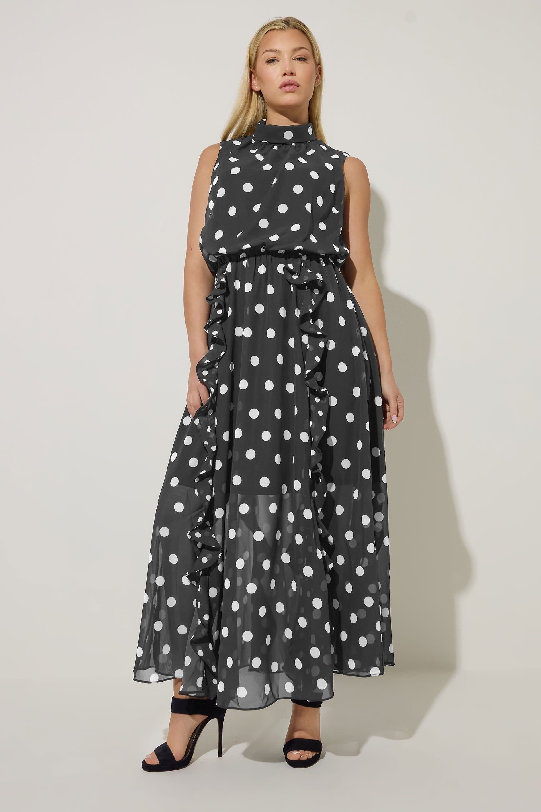 Star By Julien Macdonald Star by Julien Macdonald Women's Polka Dot Maxi Dress in Black