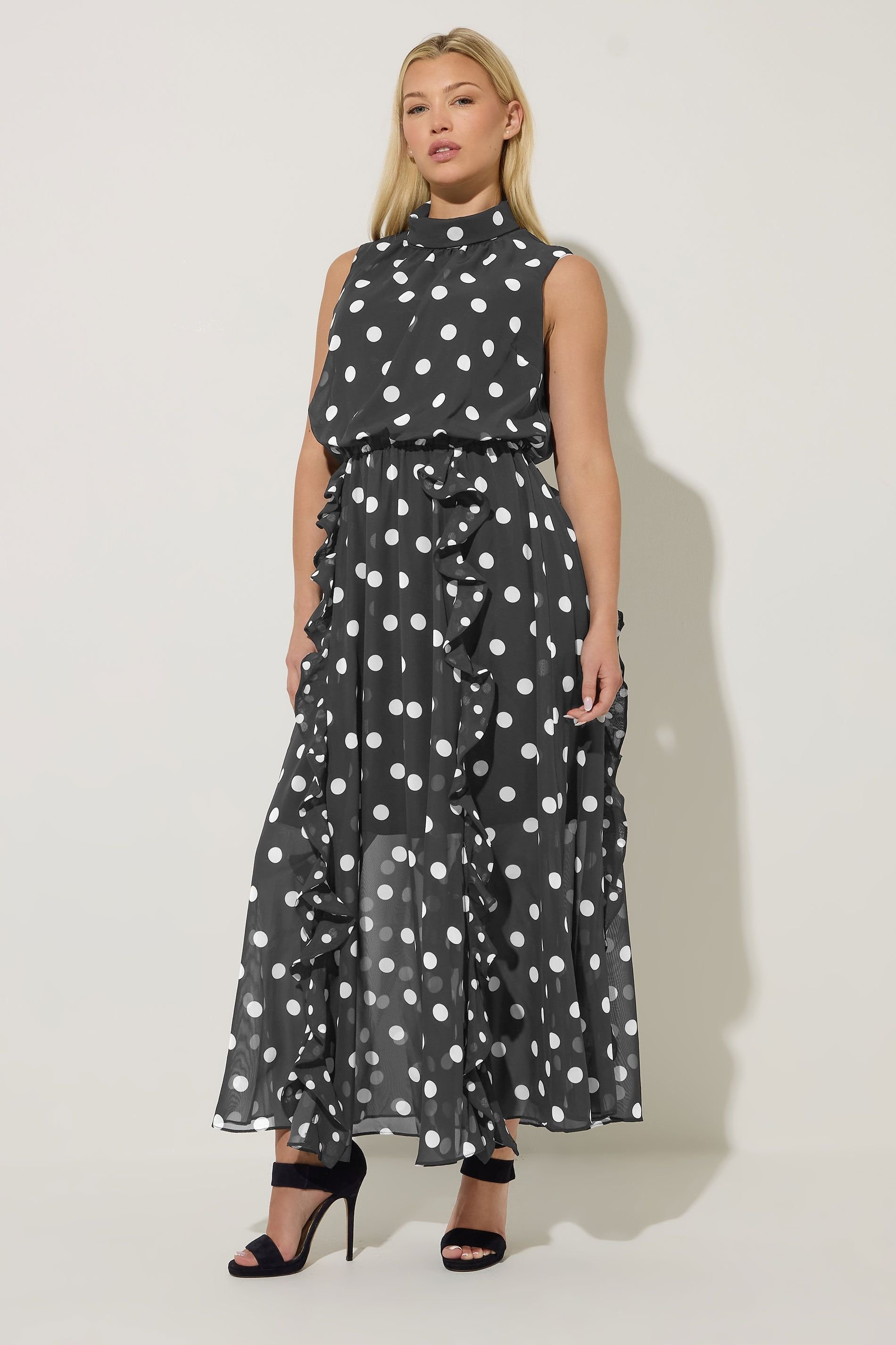 Star By Julien Macdonald Star by Julien Macdonald Women's Polka Dot Maxi Dress in Black - 4