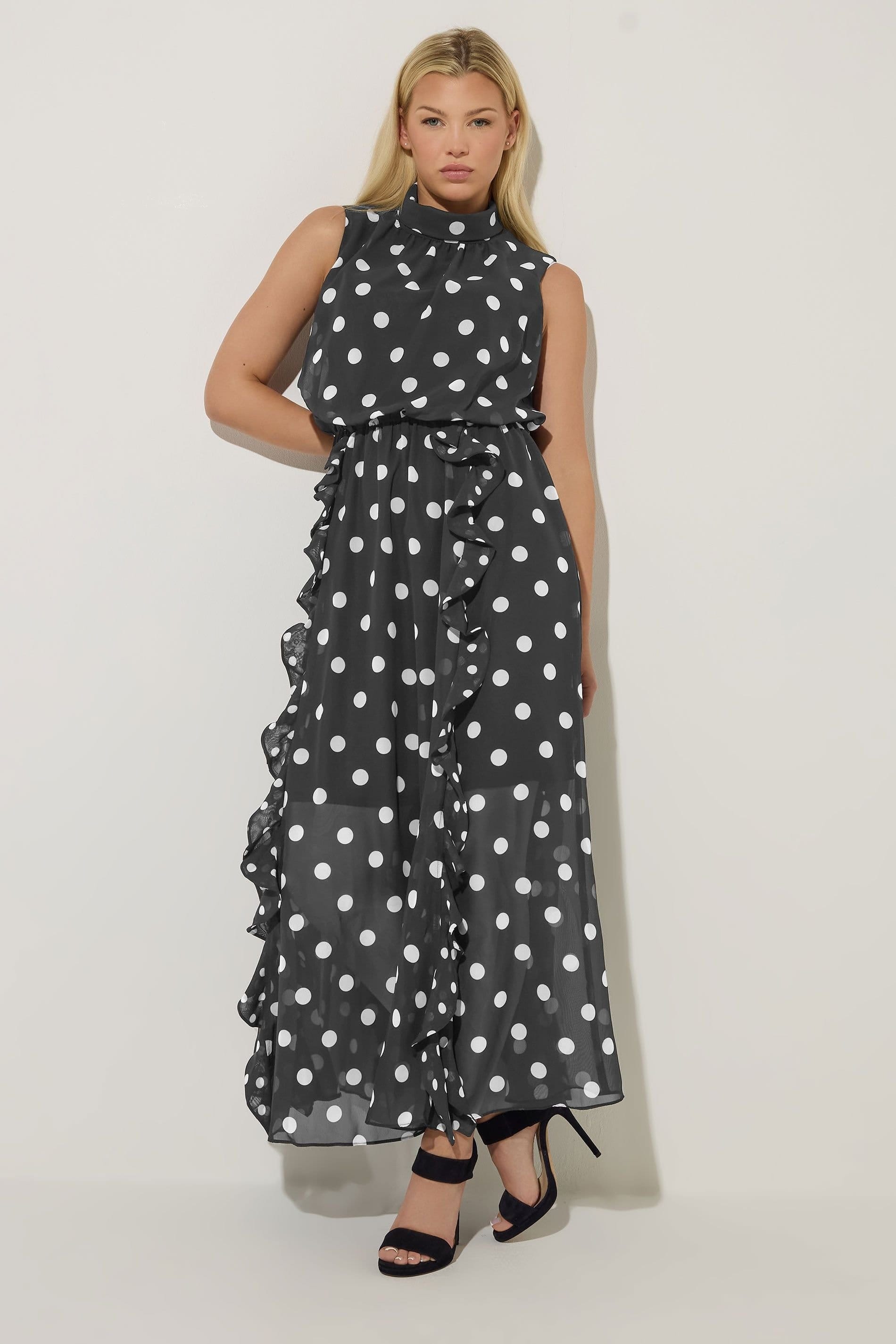 Star By Julien Macdonald Star by Julien Macdonald Women's Polka Dot Maxi Dress in Black - 4