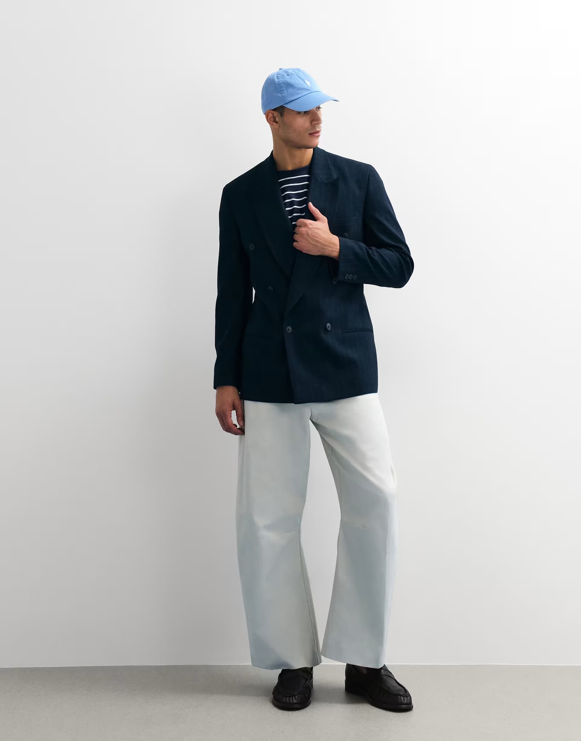 ASOS ASOS DESIGN smart 100% cotton barrel leg trousers in ecru heavyweight